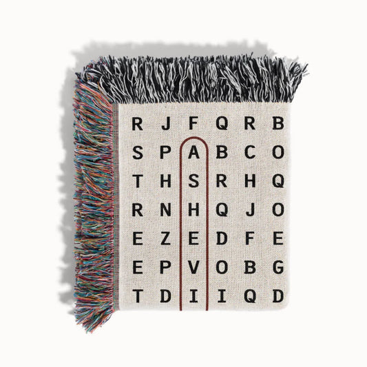Asheville, North Carolina Woven Blanket - Word Search Studio by Designed With Meaning