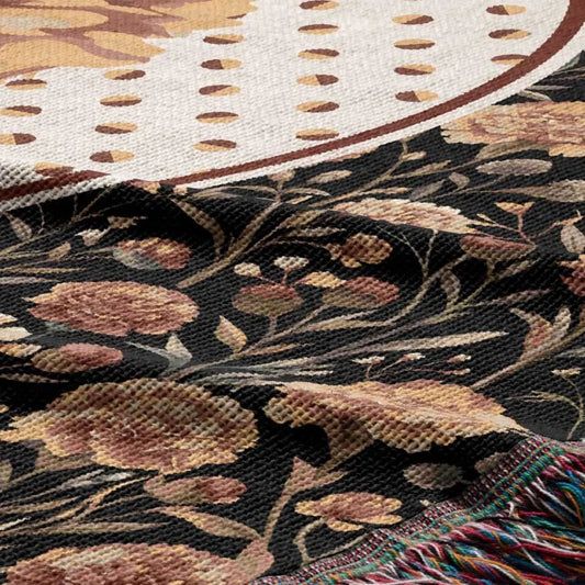 Carnation Flower Woven Throw Blanket, In Bloom Collection, Designed With Meaning