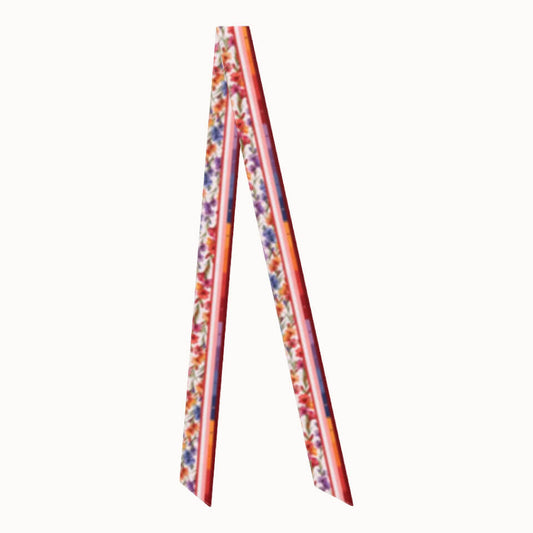 Gladiolus Flower Silk Ribbon Scarf, Designed With Meaning