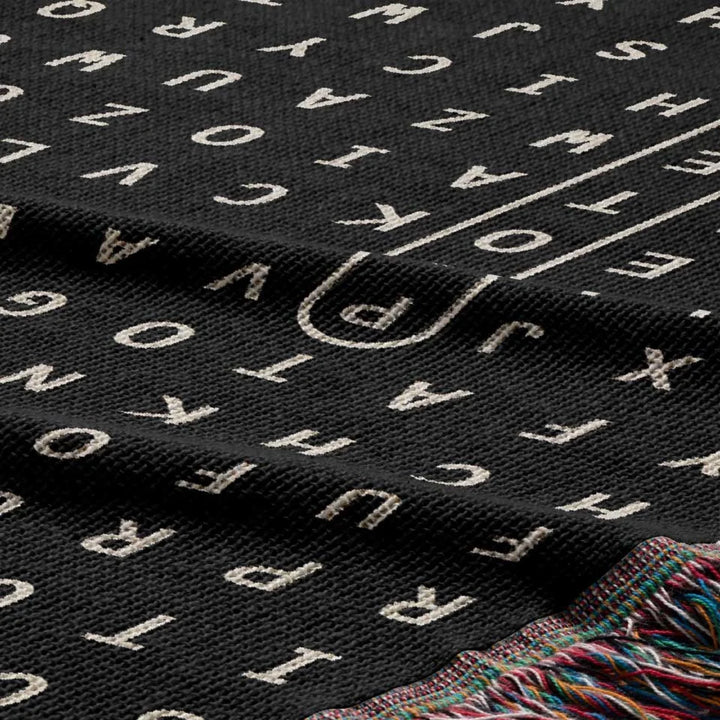 Dad Word Search Woven Throw Blanket, Personalized Gift for Dad, Designed With Meaning