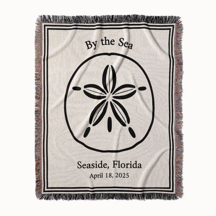 By The Sea Woven Throw Blanket, Personalized Gift, Designed With Meaning