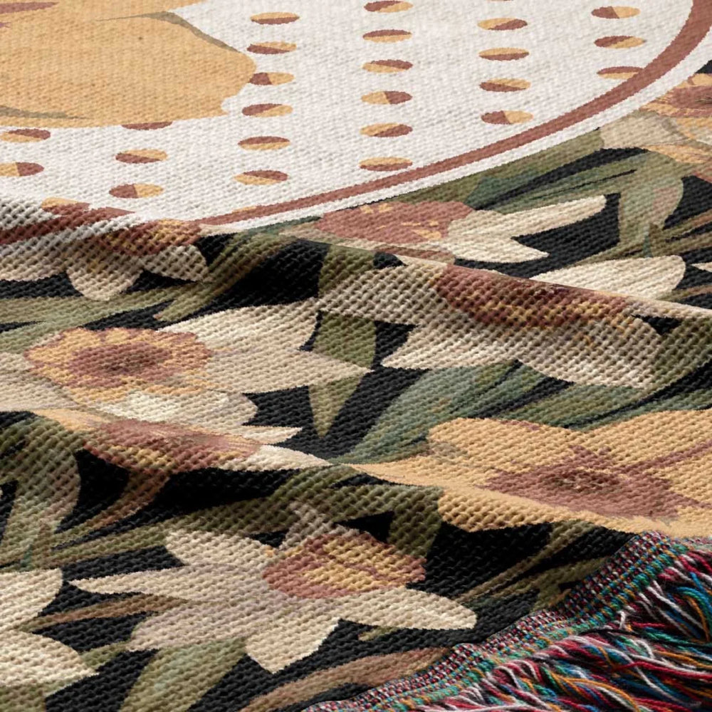 Daffodil Flower Woven Throw Blanket, In Bloom Collection, Designed With Meaning