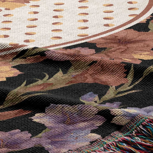 Gladiolus Flower Woven Throw Blanket, In Bloom Collection, Designed With Meaning