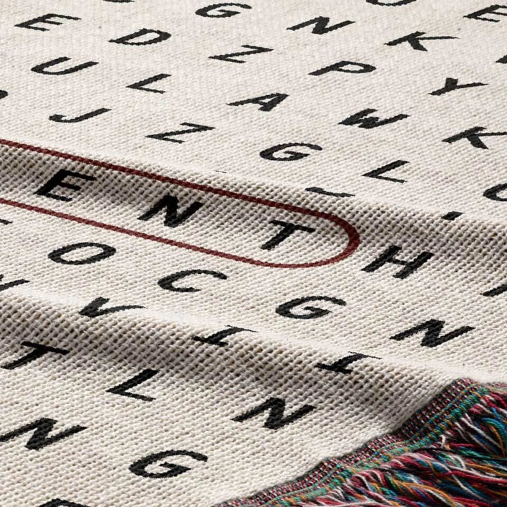 Succulent Word Search Studio Woven Throw Blanket, Designed With Meaning