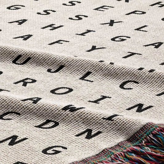 Picnic Word Search Studio Woven Throw Blanket, Designed With Meaning