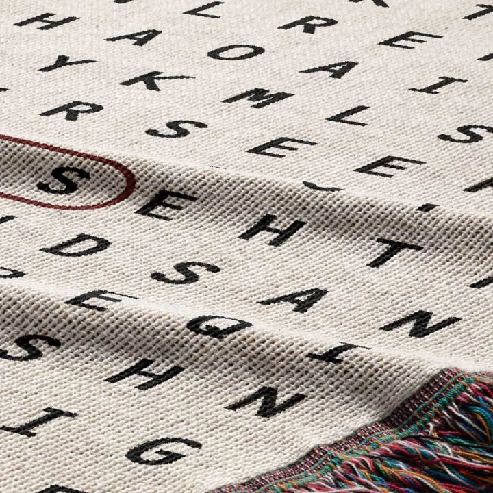 Backyard Games Word Search Studio Woven Throw Blanket, Designed With Meaning