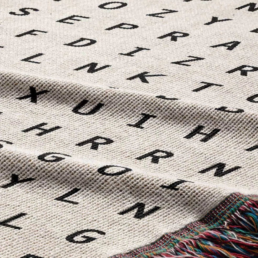 Cherry Pie Word Search Studio Woven Throw Blanket, Designed With Meaning