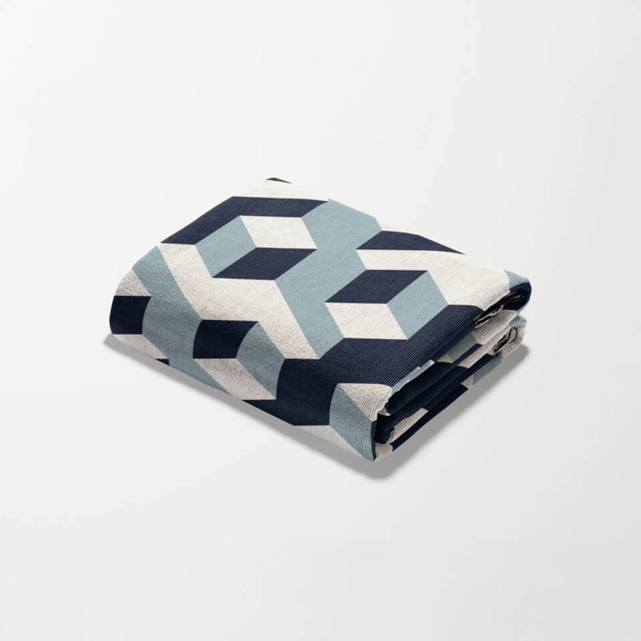 Aligned Designer Woven Throw Blanket, Slate and Glacier, Personalized Gift, Designed With Meaning