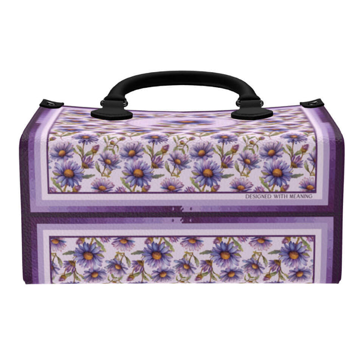 Aster Flower Mini Shopper, Leather Handbag, Designed With Meaning