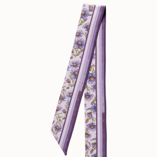 Aster Flower Silk Ribbon Scarf, Designed With Meaning