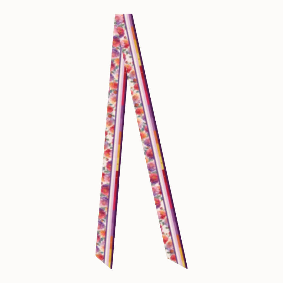 Chrysanthemum Flower Silk Ribbon Scarf, Designed With Meaning