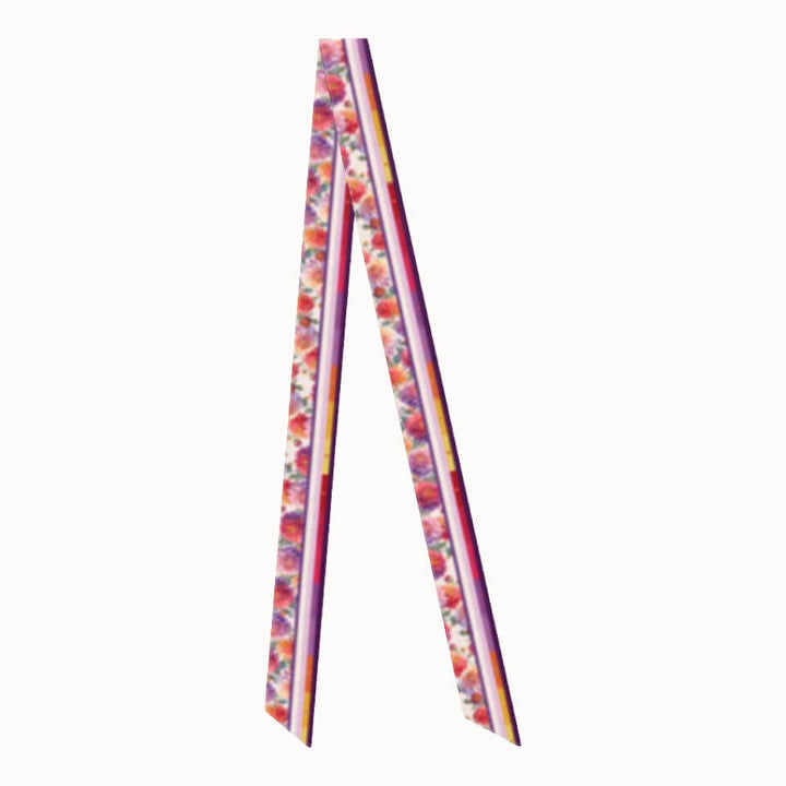 Chrysanthemum Flower Silk Ribbon Scarf, Designed With Meaning