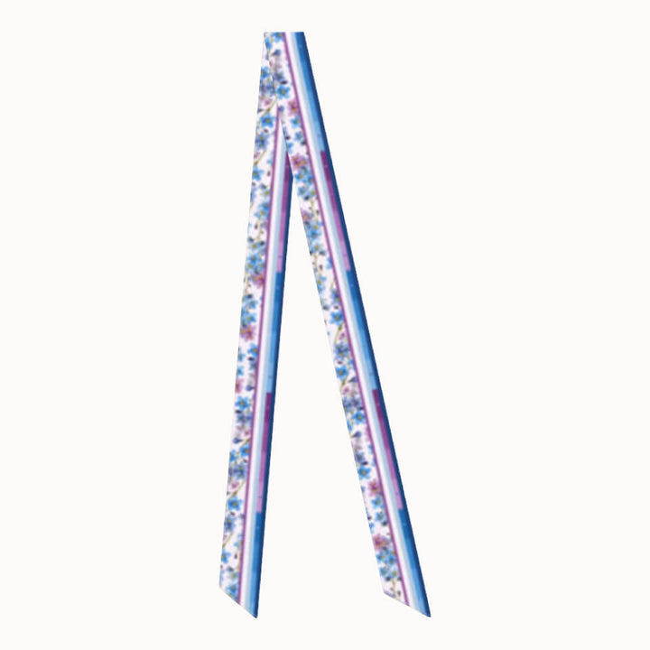 Forget-Me-Not Flower Silk Ribbon Scarf, Designed With Meaning