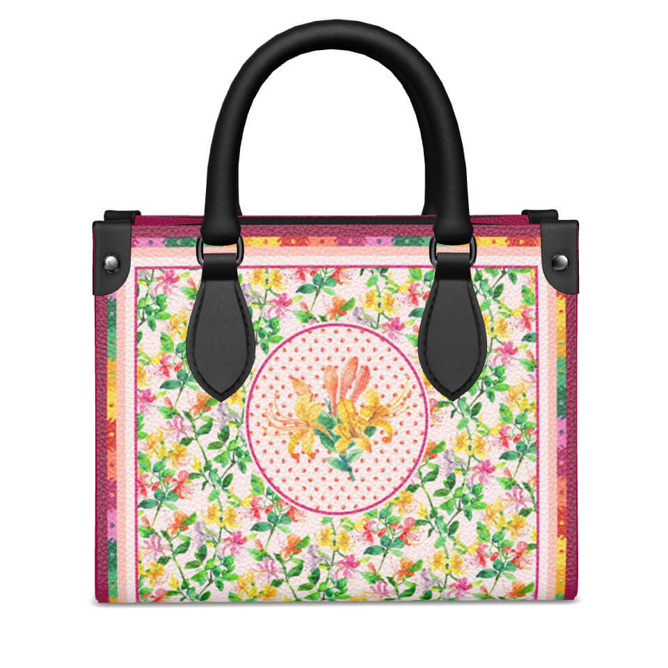Honeysuckle Flower Mini Shopper, Leather Handbag, Designed With Meaning