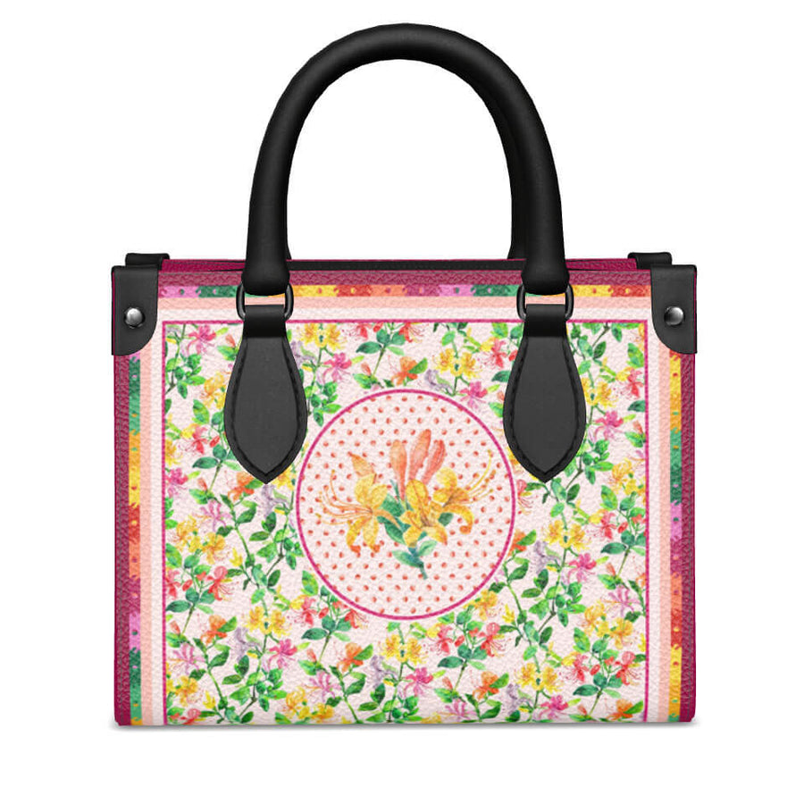 Honeysuckle Flower Mini Shopper, Leather Handbag, Designed With Meaning
