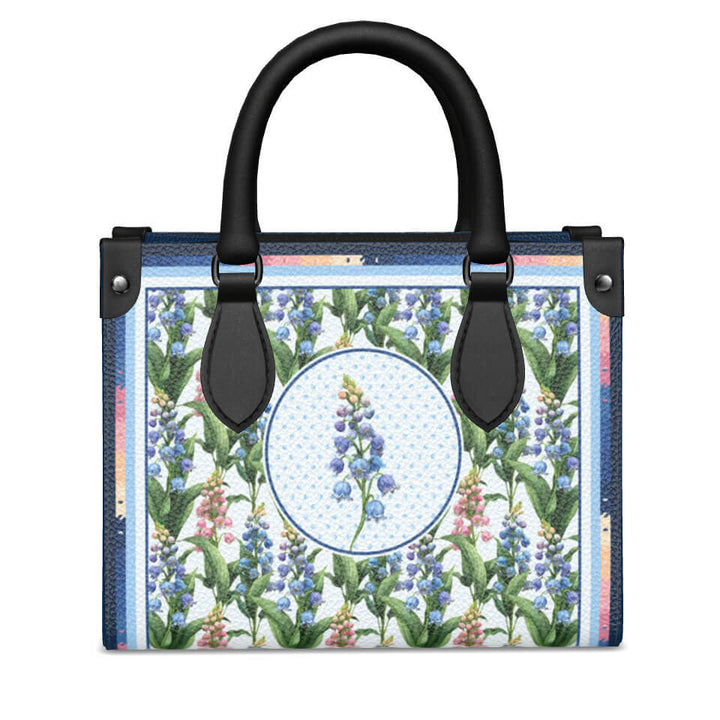 Lily of the Valley Flower Mini Shopper, Leather Handbag, Designed With Meaning